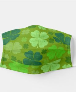Saint Patrick’s Day, Four Leaf Clovers Face Mask With Pm2.5 Filter