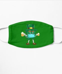 Shamrock Cartoon With Beer Wearing A Mask St Patrick’s Day Face Mask With Pm2.5 Filter