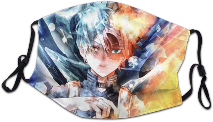 Shoto Todoroki My Hero Academia Fantart Face Mask With PM2.5 Filter Sheet