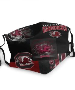 South Carolina Gamecocks Face Mask With PM2.5 Filter Sheet