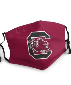 South Carolina Gamecocks Football Face Mask With PM2.5 Filter Sheet