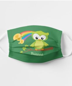 St Patricks Day Cute Green Owl Lucky Irish Face Mask With Pm2.5 Filter
