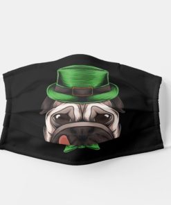 St Patricks Day Puppy Pug Face Mask With Pm2.5 Filter