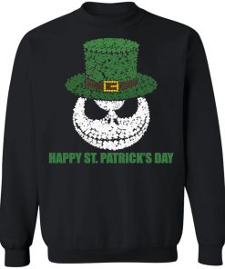 Skellington Head Irish Four- Leaf Clover Nightmare Before Christmas Happy St Patrick’s Day Shirt ( T-shirt, Ls, Hoodie)