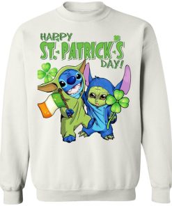 Baby Yoda and Stitch Irish Friends Happy St. Patrick’s day Shirt ( T-shirt, Ls, Hoodie)