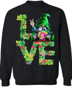 Funny L O V E Gnomes Irish Shamrock St Patrick’s Day Shirt ( T-shirt, Ls, Hoodie)