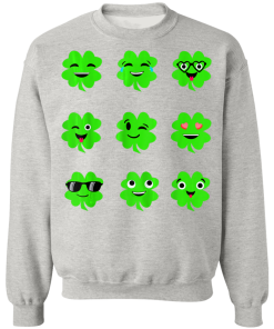 St Patricks Day Irish Emoji Shamrock Shirt ( T-shirt, Ls, Hoodie)