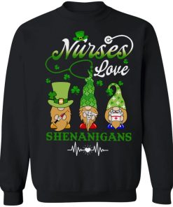 Nurse Gnome Crew Love Shenanigans St Patrick’s Day Shirt ( T-shirt, Ls, Hoodie)