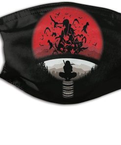 Uchiha Itachi Akatsuki Naruto Face Mask With PM2.5 Filter Sheet