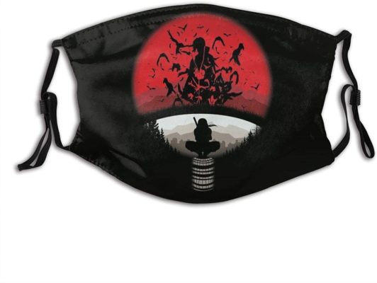 Uchiha Itachi Akatsuki Naruto Face Mask With PM2.5 Filter Sheet