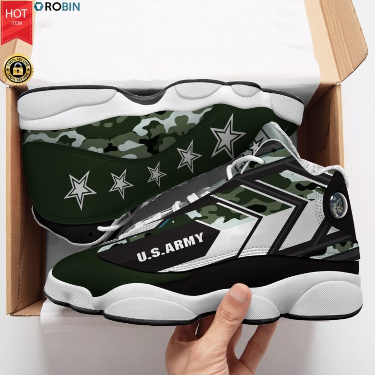 Us Army Camouflage Jordan 13 Shoes – JD13 Sneakers Am021