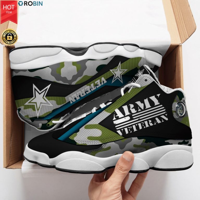 Us Army Veteran Camouflage Jordan 13 Shoes – JD13 Sneakers