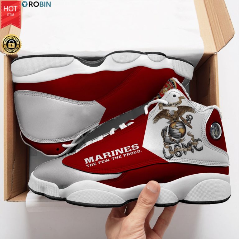 Us Marine Corps Veteran Marines The Few The Pround Air Jordan 13  Sneakers – JD13 Shoes