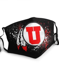 Utah Utes Face Mask With PM2.5 Filter Sheet Utah Utes Face Mask With PM2.5 Filter Sheet