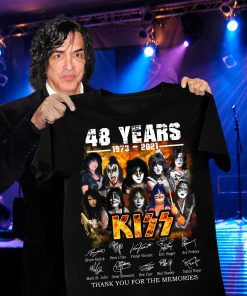 48 Years 1973 2021 Kiss Signature Thank You For The Memories Shirt