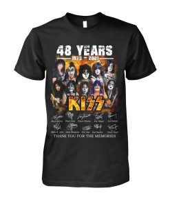 48 Years 1973 2021 Kiss Signature Thank You For The Memories Shirt