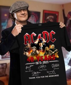 AC DC 48 Years 1973 2021 Signature Thank You For The Memories Shirt