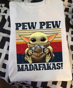 Baby Yoda Pew Pew Madafakas Vintage