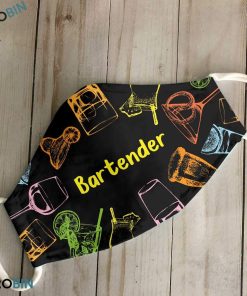Bartender Cocktail 3D Full Print Face Mask Bartender Cocktail 3D Full Print Face Mask