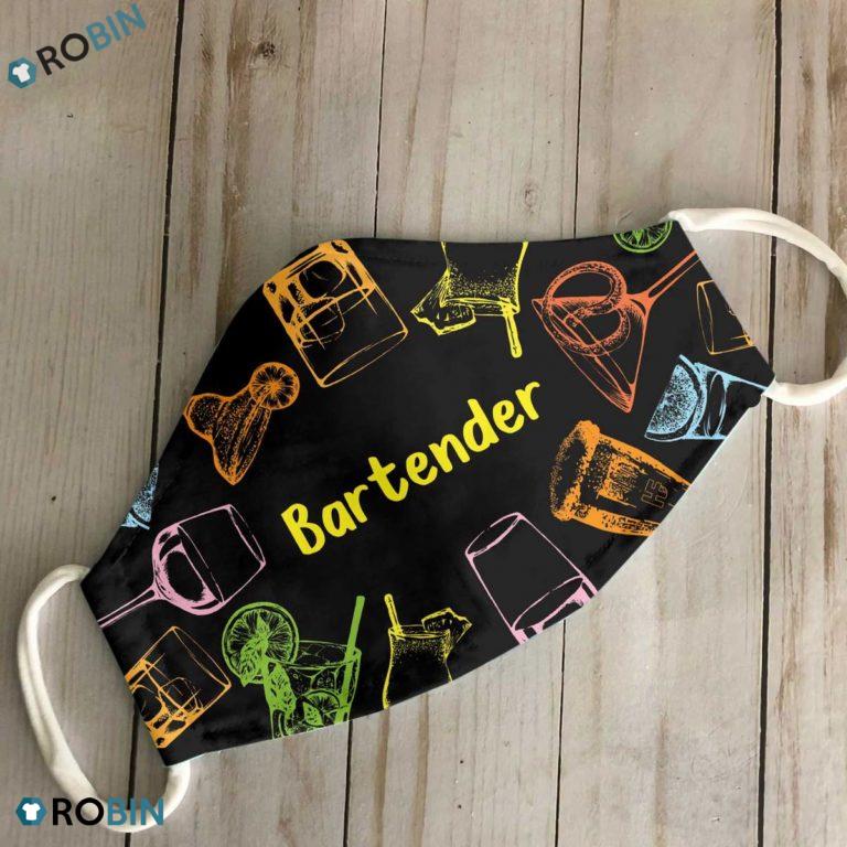 Bartender Cocktail 3D Full Print Face Mask