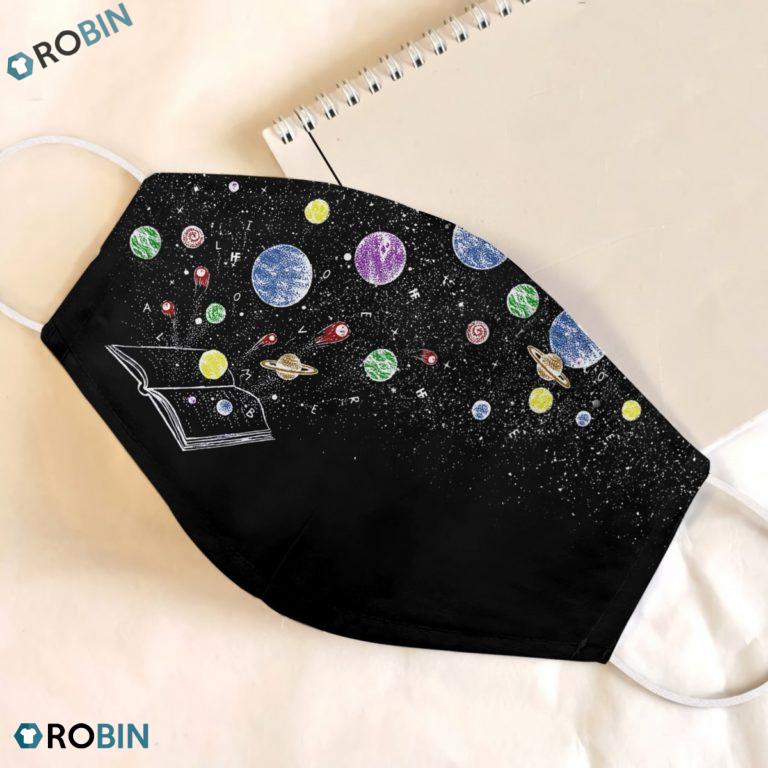 Book Universe 3D Full Print Face Mask