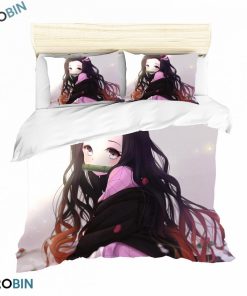 Demon Slayer Nezuko 3d Printed Bedding Set
