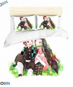 Demon Slayer Tanjiro And Nezuko 3d Print Bedding Set