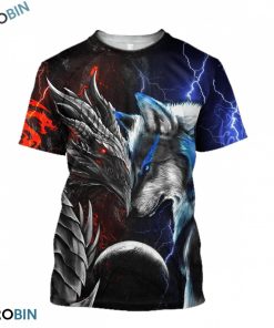 Dragon-and-wolf-3d-print-t-shirt