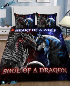 Dragon-heart-of-a-wolf-soul-of-a-dragon-bedding-set