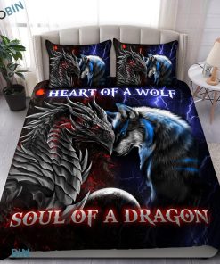 Dragon-heart-of-a-wolf-soul-of-a-dragon-bedding-set