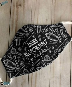 Drink Responsibly Tip Recklessly 3D Full Print Face Mask
