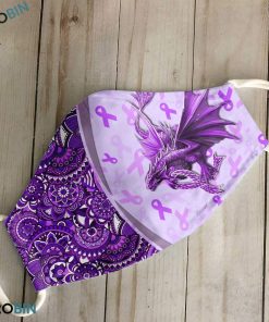 Fibromyalgia Ribbon Warrior Breast Cancer Awareness 3D Full Print Face Mask