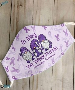 In May We Wear Purple For Fibromyalgia Awareness 3D Full Print Face Mask