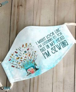 In My Head I’m Sewing 3D Full Print Face Mask