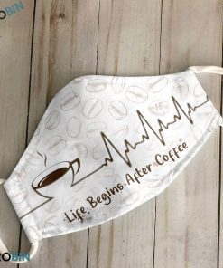 Life Begins After Coffee 3D Full Print Face Mask