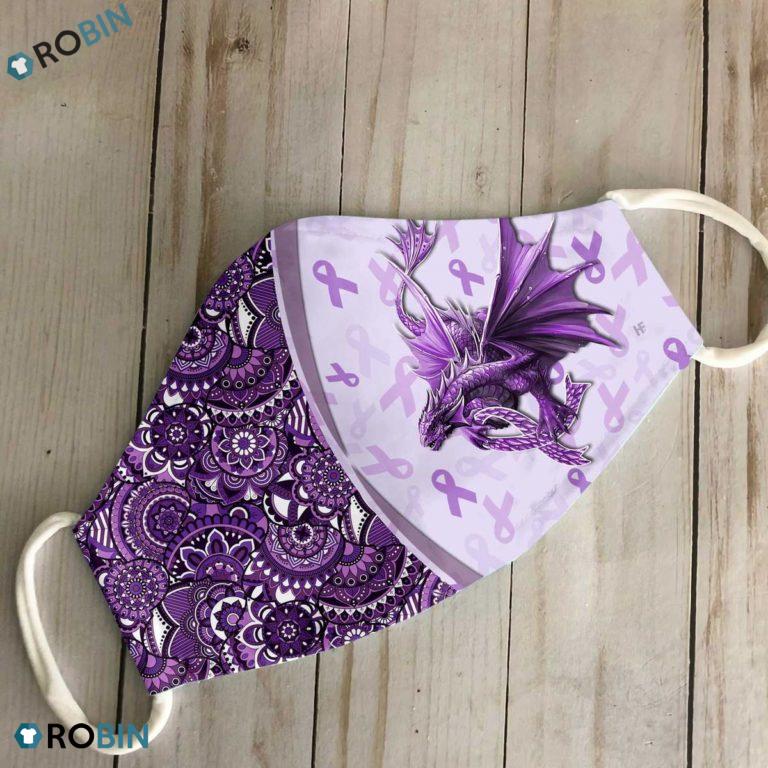 Lupus Ribbon Warrior Breast Cancer Awareness 3D Full Print Face Mask