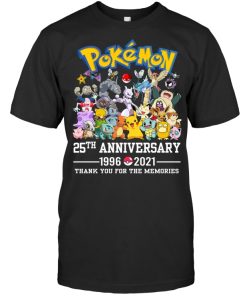 Pokemon 25th Anniversary 1966 2021 Thank You For The Memories t-shirt, hoodie