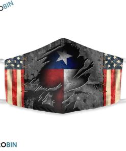 Texas Flag Vintage 3D Full Print Face Mask