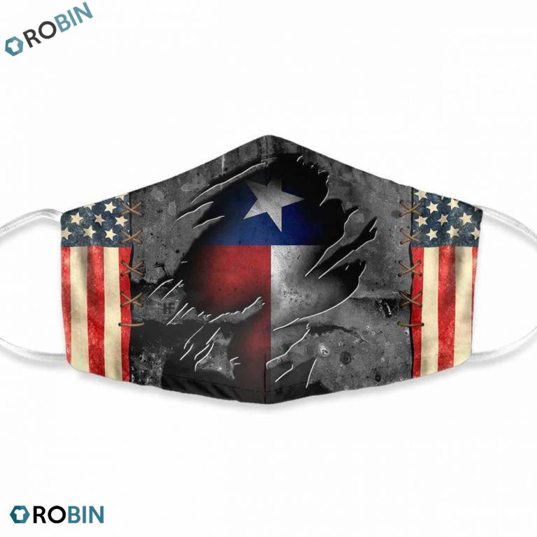 Texas Flag Vintage 3D Full Print Face Mask