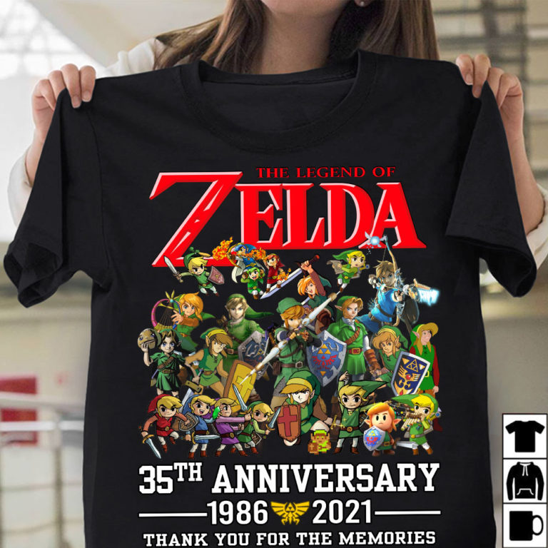 The Legend Of Zelda 35th Anniversary 1988 2021 Thank You For The Memories Shirt