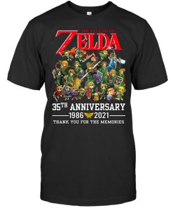 The Legend Of Zelda 35th Anniversary 1988 2021 Thank You For The Memories Shirt