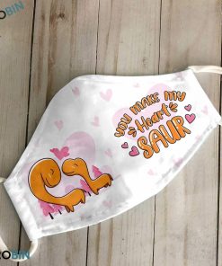 You Make My Heart Saur 3D Full Print Face Mask You Make My Heart Saur 3D Full Print Face Mask