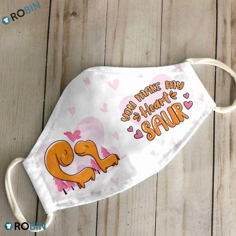 You Make My Heart Saur 3D Full Print Face Mask