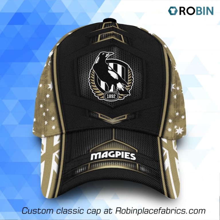 AFL Collingwood Magpies 3D Printed Classic Caps