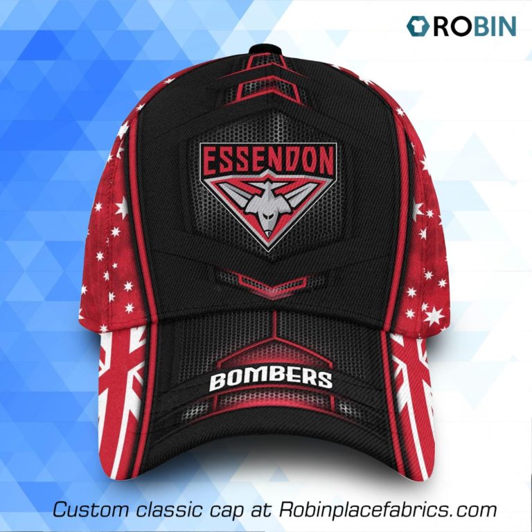 AFL Essendon Bombers All Over Print Caps