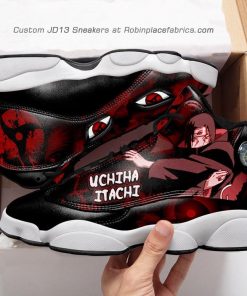 Akatsuki itachi  jd 13 sneakers, sharingan eyes naruto custom shoes Akatsuki itachi  jd 13 sneakers, sharingan eyes naruto custom shoes