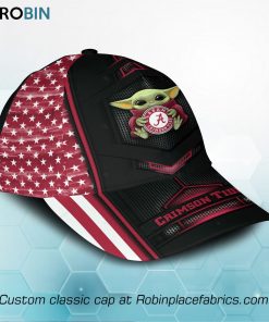 Baby Yoda Hug Alabama Crimson Tide 3D Printed Cap, Hat Baby Yoda Hug Alabama Crimson Tide 3D Printed Cap, Hat