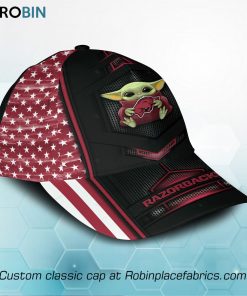 Baby Yoda Hug Arkansas Razorbacks All Over Print Classic Cap Baby Yoda Hug Arkansas Razorbacks All Over Print Classic Cap