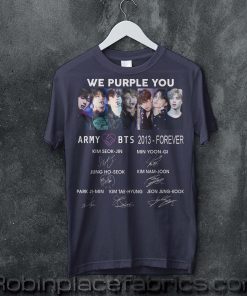 Army BTS Forever We Purple You Member Signature T-Shirt