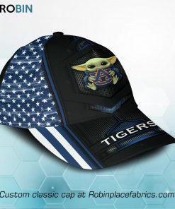 Baby Yoda Hug Auburn Tigers 3D Printed Cap, Hat Baby Yoda Hug Auburn Tigers 3D Printed Cap, Hat